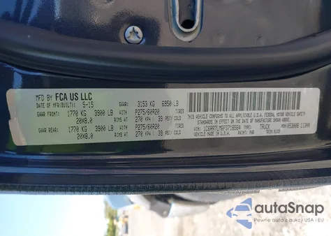 2015 Ram 1500 Big Horn из США, поврежденный, VIN 1C6RR7LM6FS718564